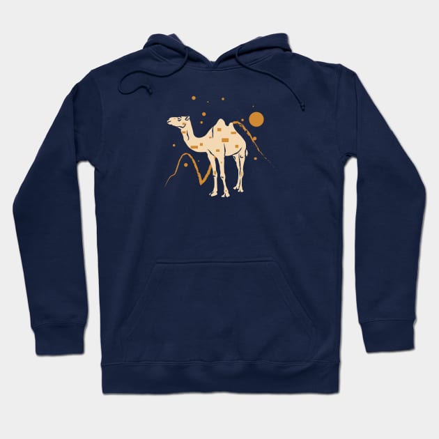 Camel and Desert at Night Hoodie by Wlaurence